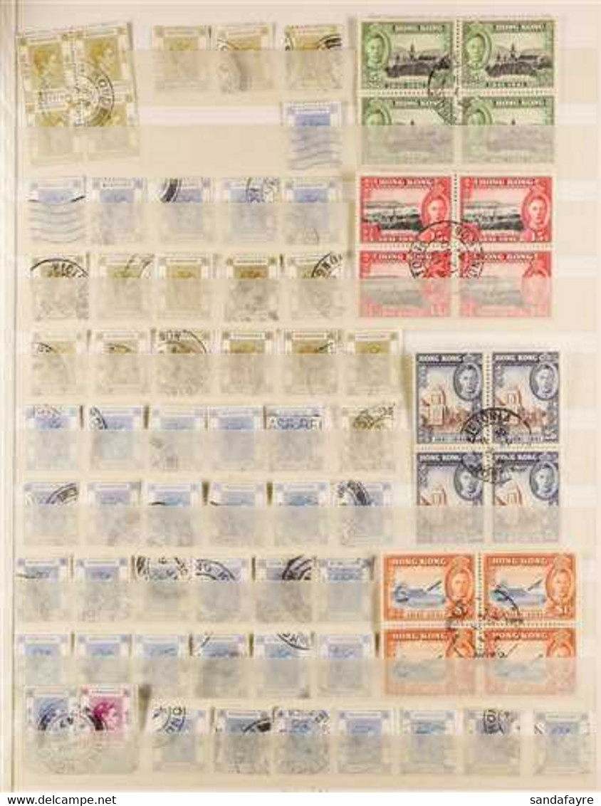 1937-52 COLLECTORS KGVI HOARD. An Interesting Accumulation Presented On Stock Book Pages With Multiples, Postmark Intere - Autres & Non Classés