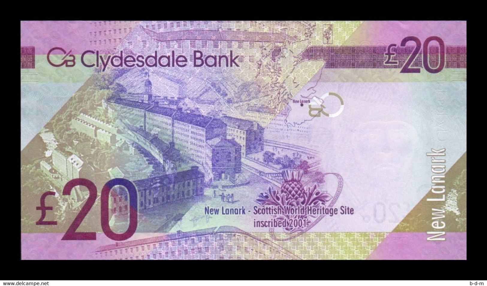 Escocia Scotland Clydesdale Bank 20 Pounds 2014 Pick 229Kc SC UNC - 20 Pounds