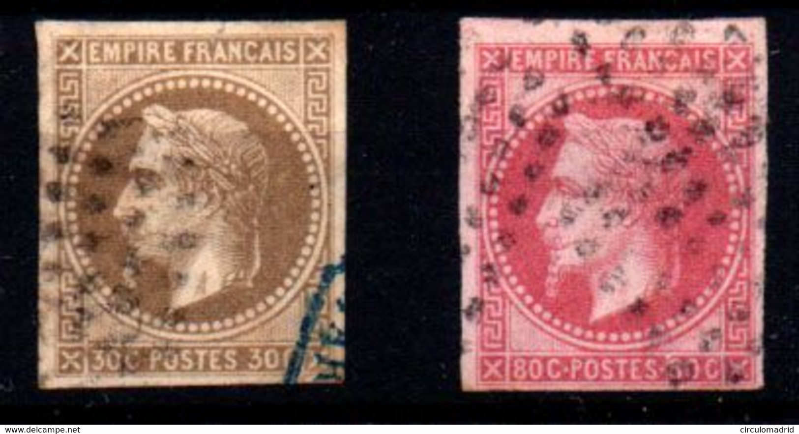 Colonias Francesas Nº 9/10. Año 1871/72 - Napoleone III