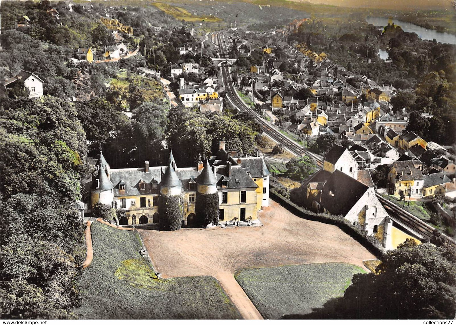 78-VAUX-SUR-SEINE- LE CHATEAU VUE DU CIEL - Vaux De Cernay