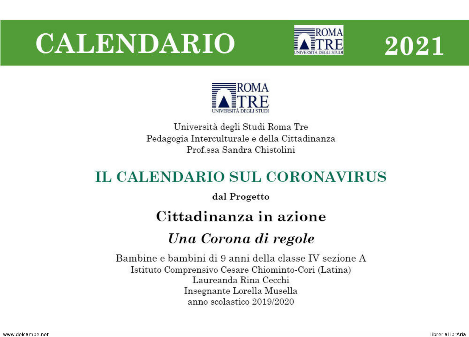 Il Calendario Sul Cononavirus 2021	 Di Sandra Chistolini,  2021,  Youcanprint - Medicina, Biologia, Chimica