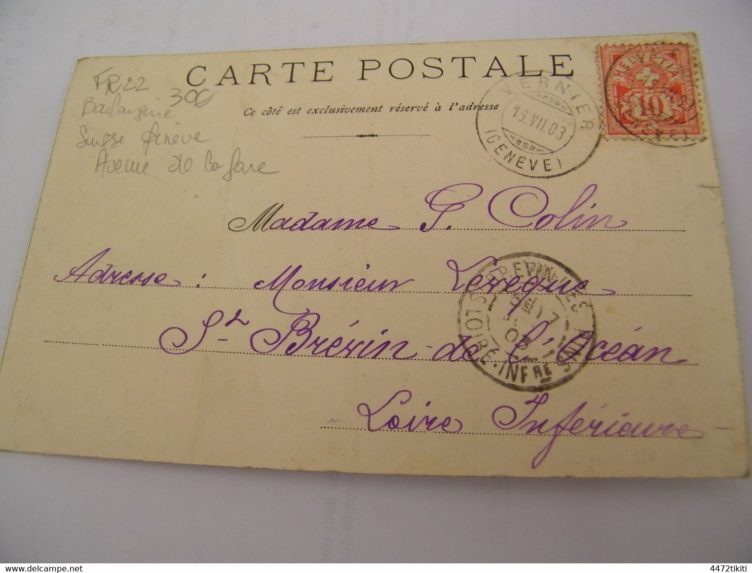 CPA - Suisse - Vernier - Avenue De La Gare - Boulangerie - 1903 -  SUP  (FR 22) - Vernier