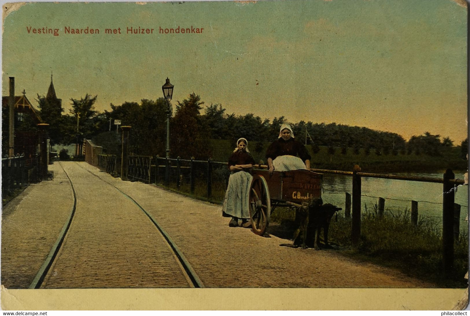 Vesting Naarden // Met Huizer Hondenkar 1911 Iets Sleets Hoeken - Naarden