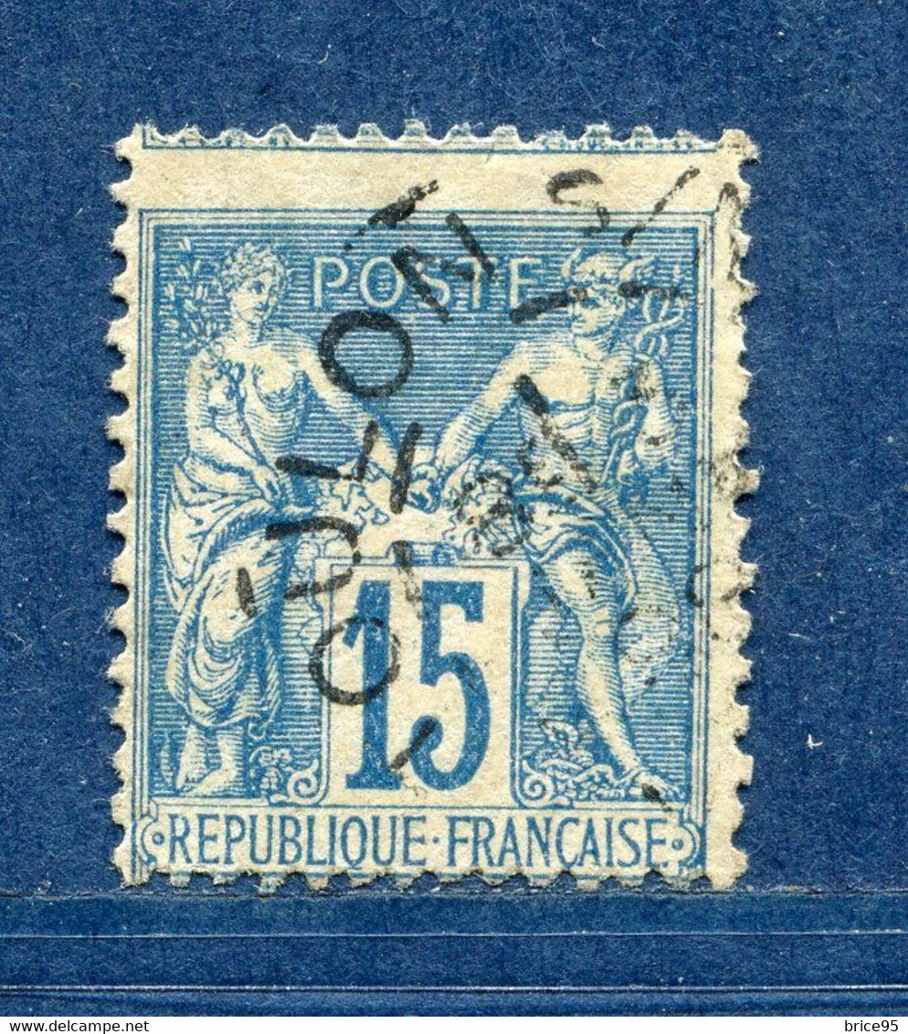 ⭐ France - Variété - YT N° 90 - Couleurs - Pétouilles - Neuf Avec Charnière - 1886 ⭐ - Oblitérés