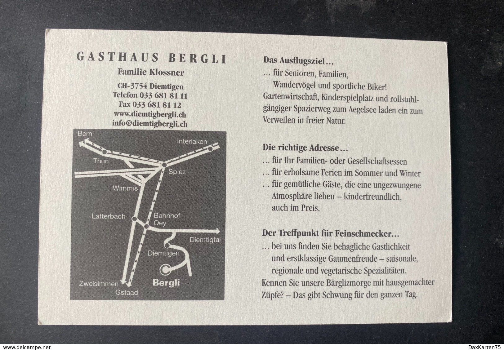 Diemtigen BO Gasthaus Bergli/ Fam Klossner - Diemtigen