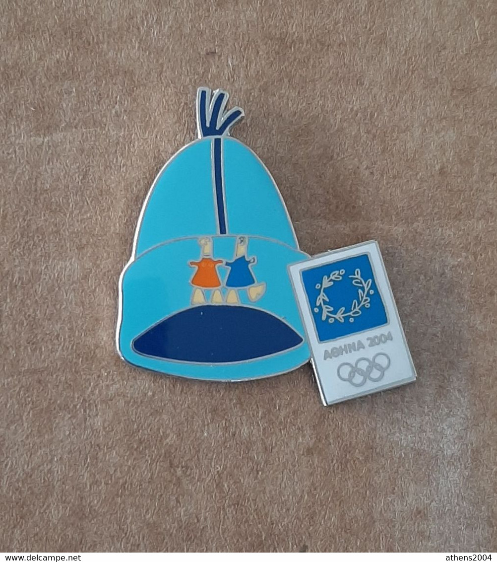 2004 Athens Olympic Games, Cap With Mascots Pin - Jeux Olympiques