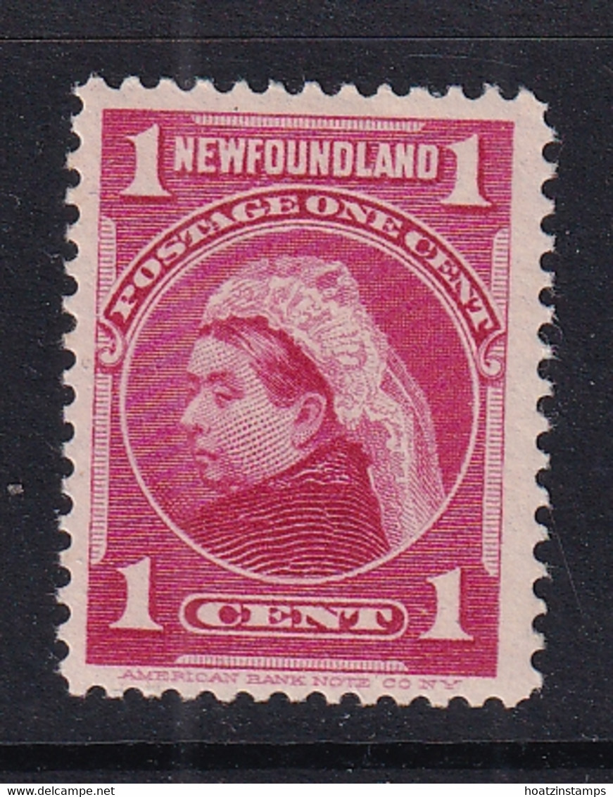 Newfoundland: 1897/1918   QV   SG84   1c   Carmine   MH - 1865-1902