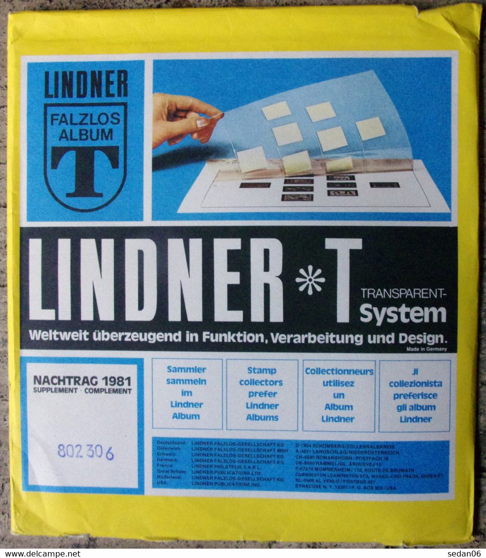 Lindner - Feuilles NEUTRES LINDNER-T REF. 802 306 P (3 Bandes) (paquet De 10) - Voor Bandjes