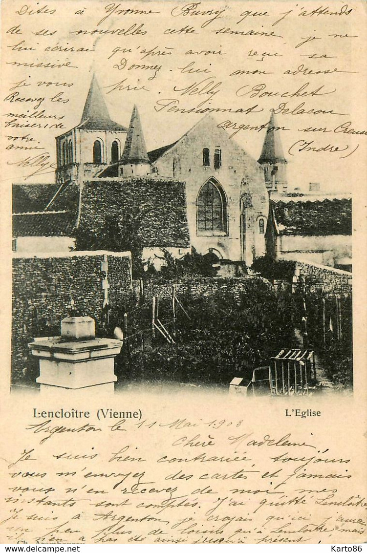 Lencloître * Vue Sur Le Village Et L'église - Lencloitre