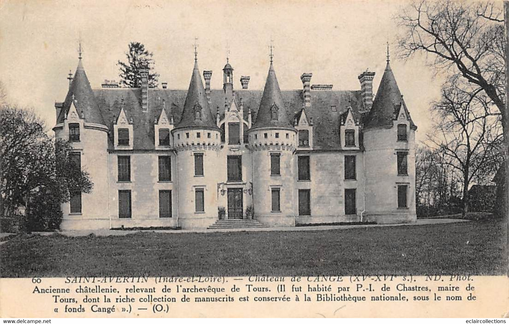 Saint-Avertin        37         Château : De Cangé     N° ND 60   (voir Scan) - Saint-Avertin