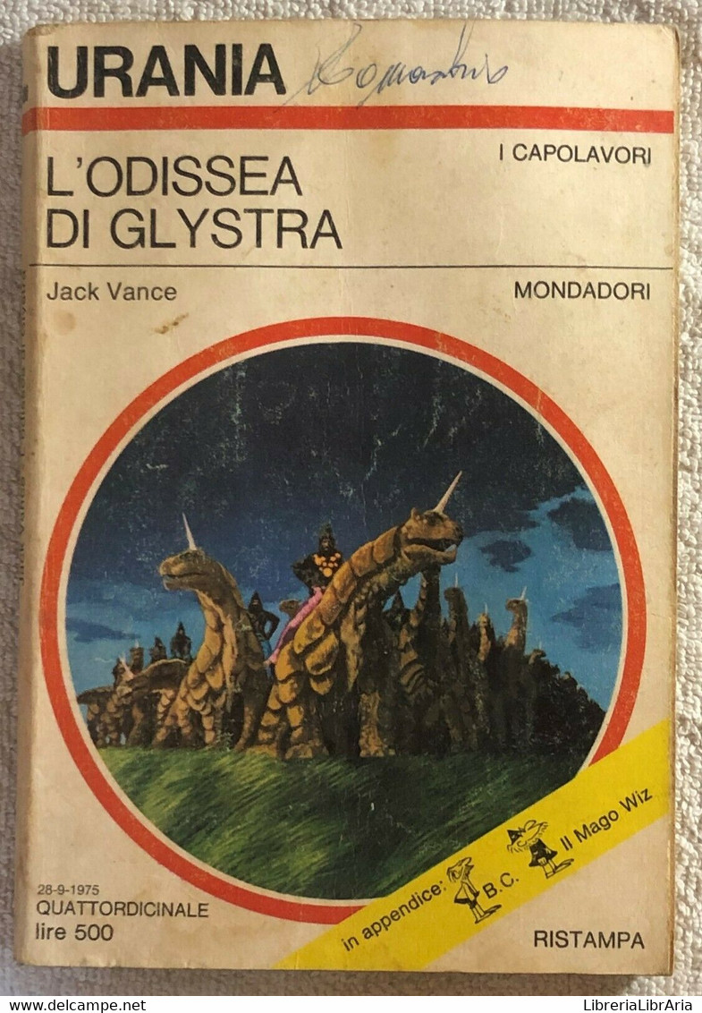 L’Odissea Di Glystra Di Jack Vance,  1975,  Mondadori - Ciencia Ficción Y Fantasía