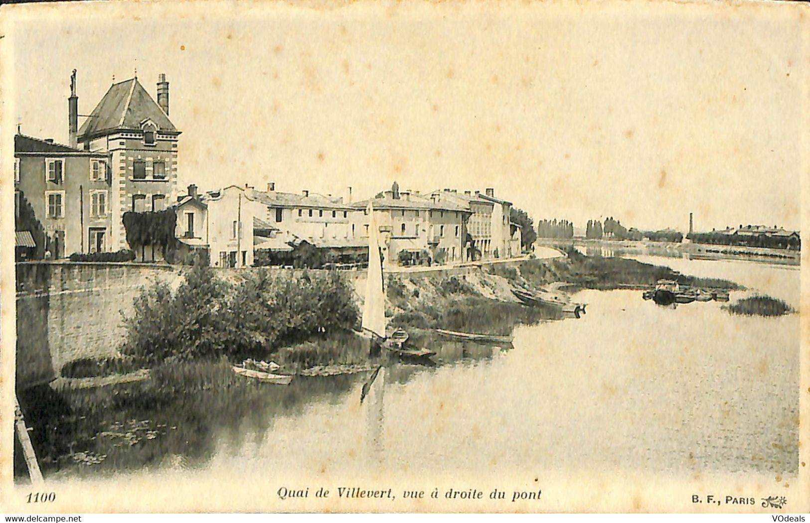 035 007 - CPA - France (69) Rhône - Quai De Villevert - Vue à Droite Du Pont - Neuville Sur Saone