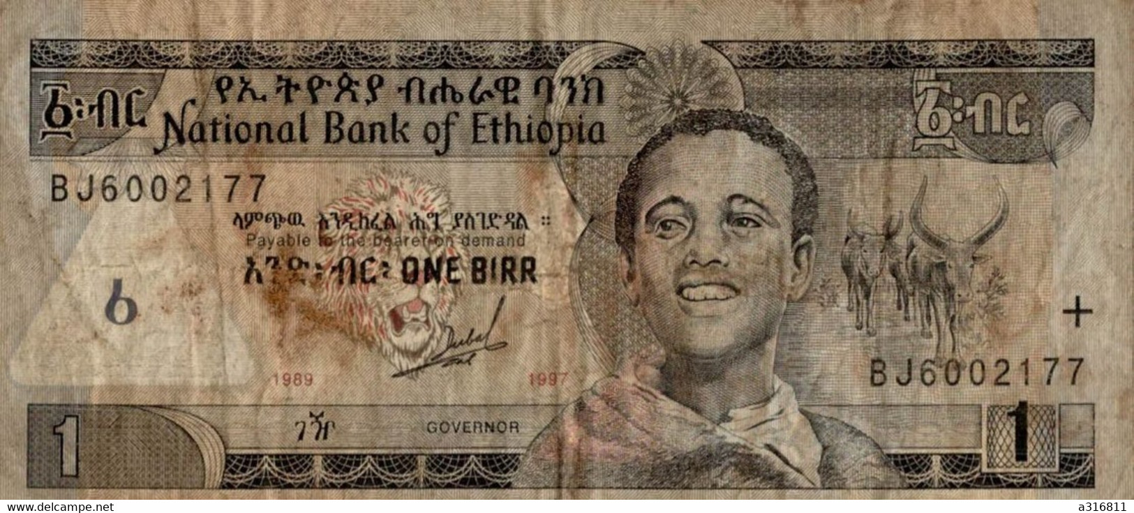 Billet  ETHIOPIA - Etiopía