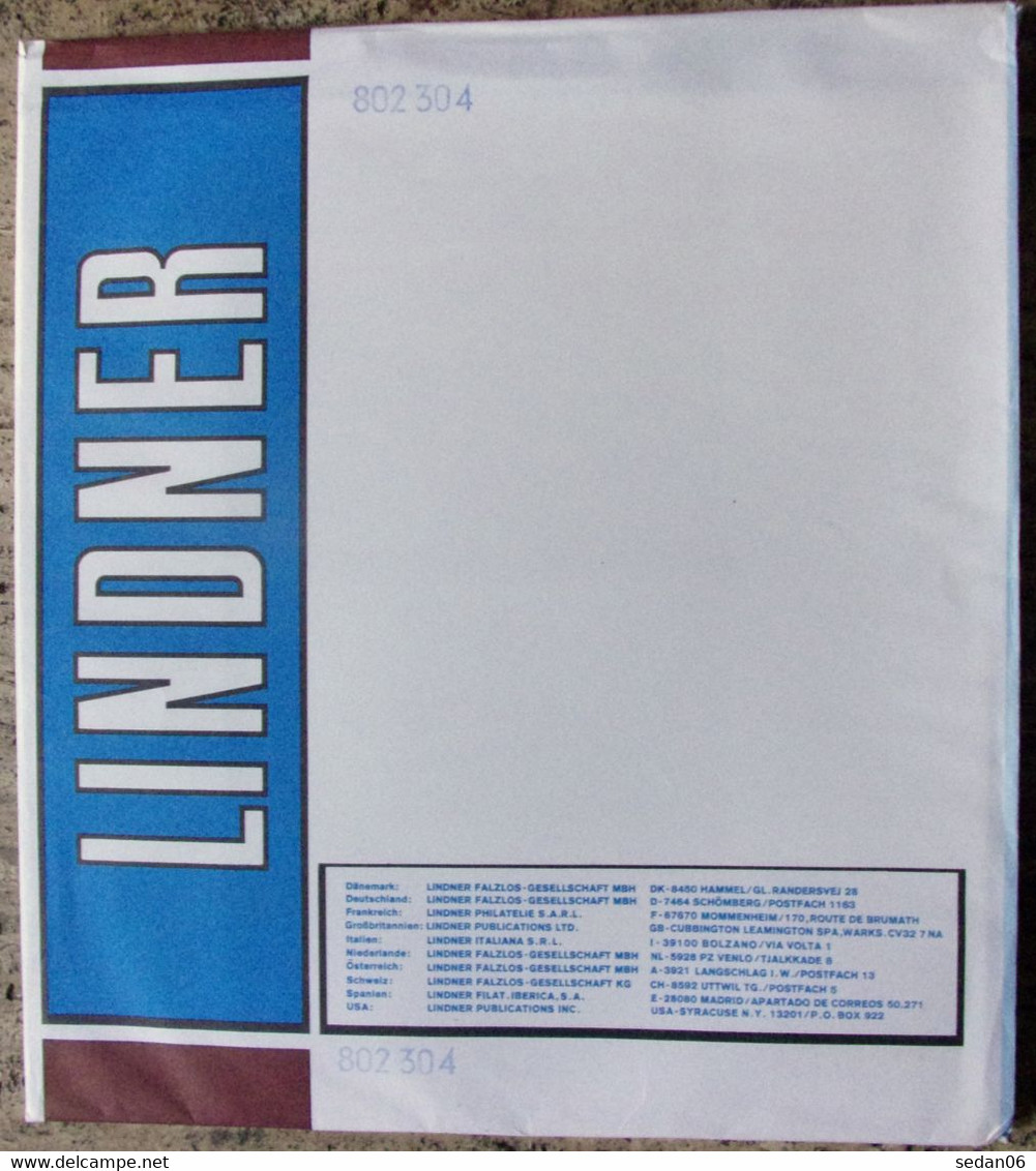 Lindner - Feuilles NEUTRES LINDNER-T REF. 802 304 P (3 Bandes) (paquet De 10) - A Nastro