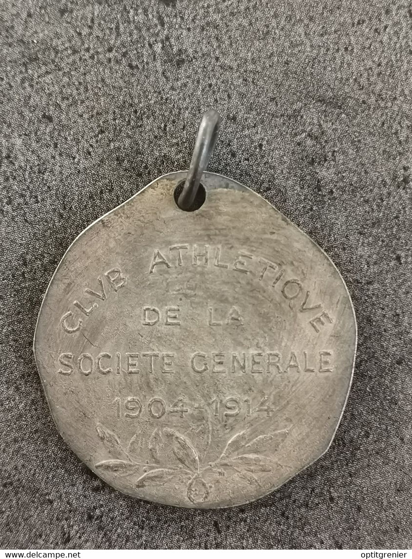 RARE Médaille JEAN BOUIN /  CASG CLUB ATHLETIQUE DE LA SOCIETE GENERALE 1904 1914 / 28 Mm 7,5 G - Athlétisme