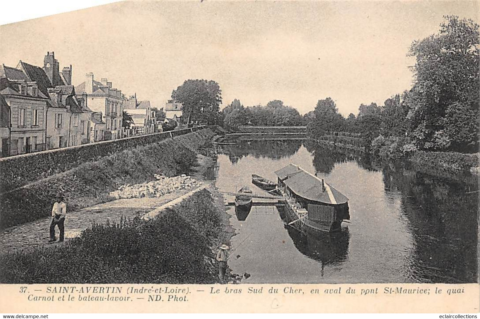 Saint-Avertin        37       Bras Du Sud Du Cher.  Bateau Lavoir     N° ND 37   (voir Scan) - Saint-Avertin