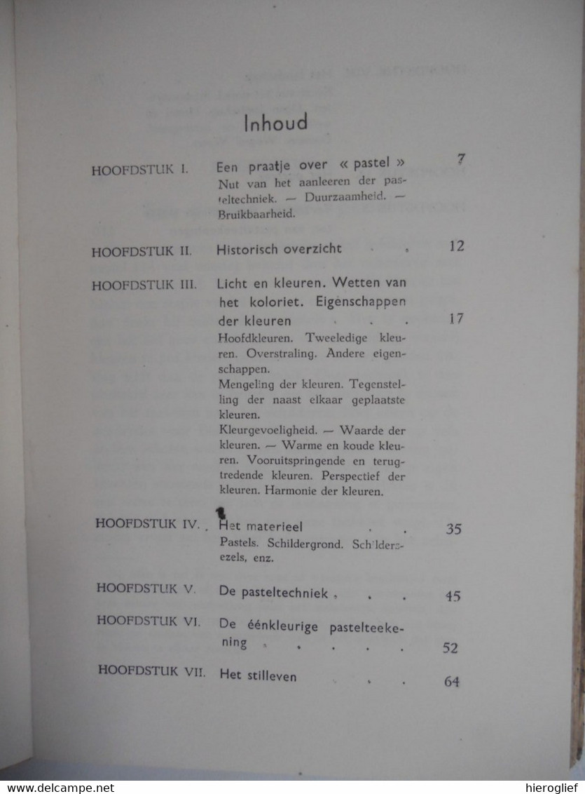 PASTEL Handleiding Bij Het Pastelteekenen Door H. ERREMES Techniek Materiaal Licht Kleuren Stilleven Landschap Portret - School