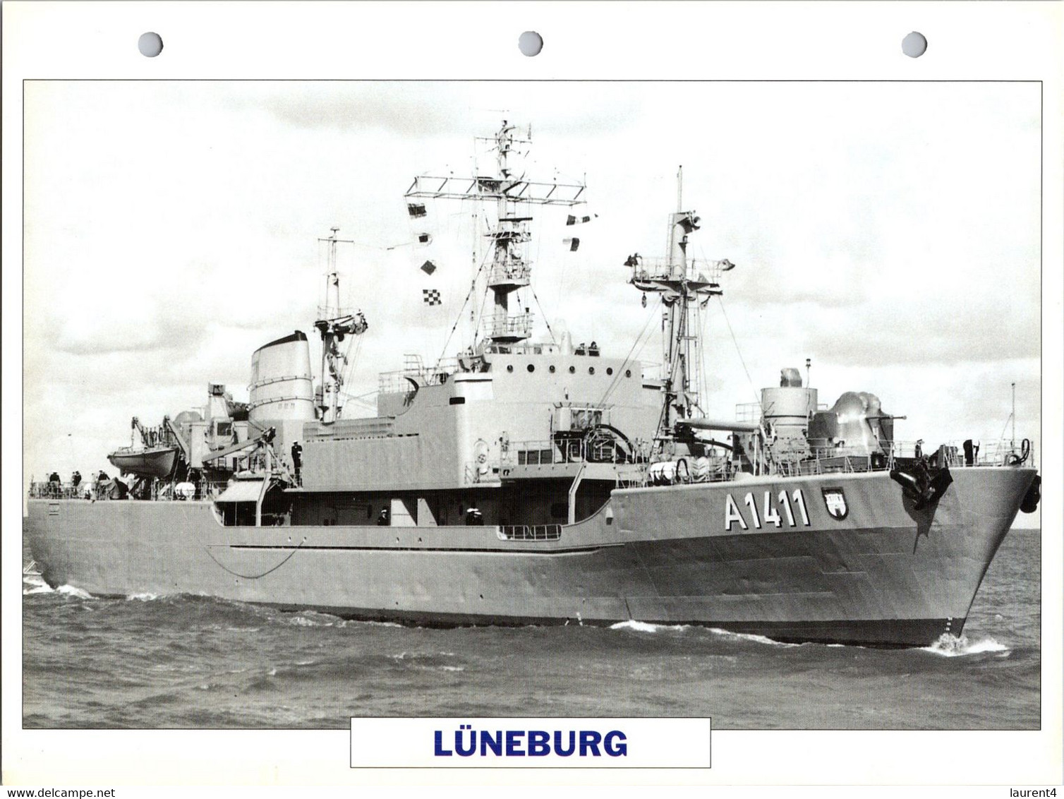 (25 X 19 Cm) (29-9-2021) - V - Photo And Info Sheet On Warship -  Germany Navy - Lüneburg - Boten