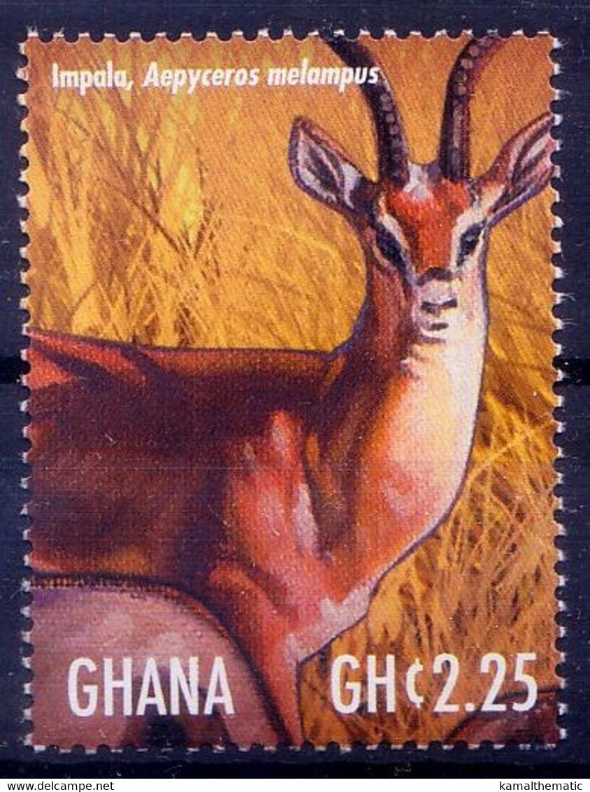 Ghana 2013 MNH, Wild Animals, Impala, Deer - Giraffes