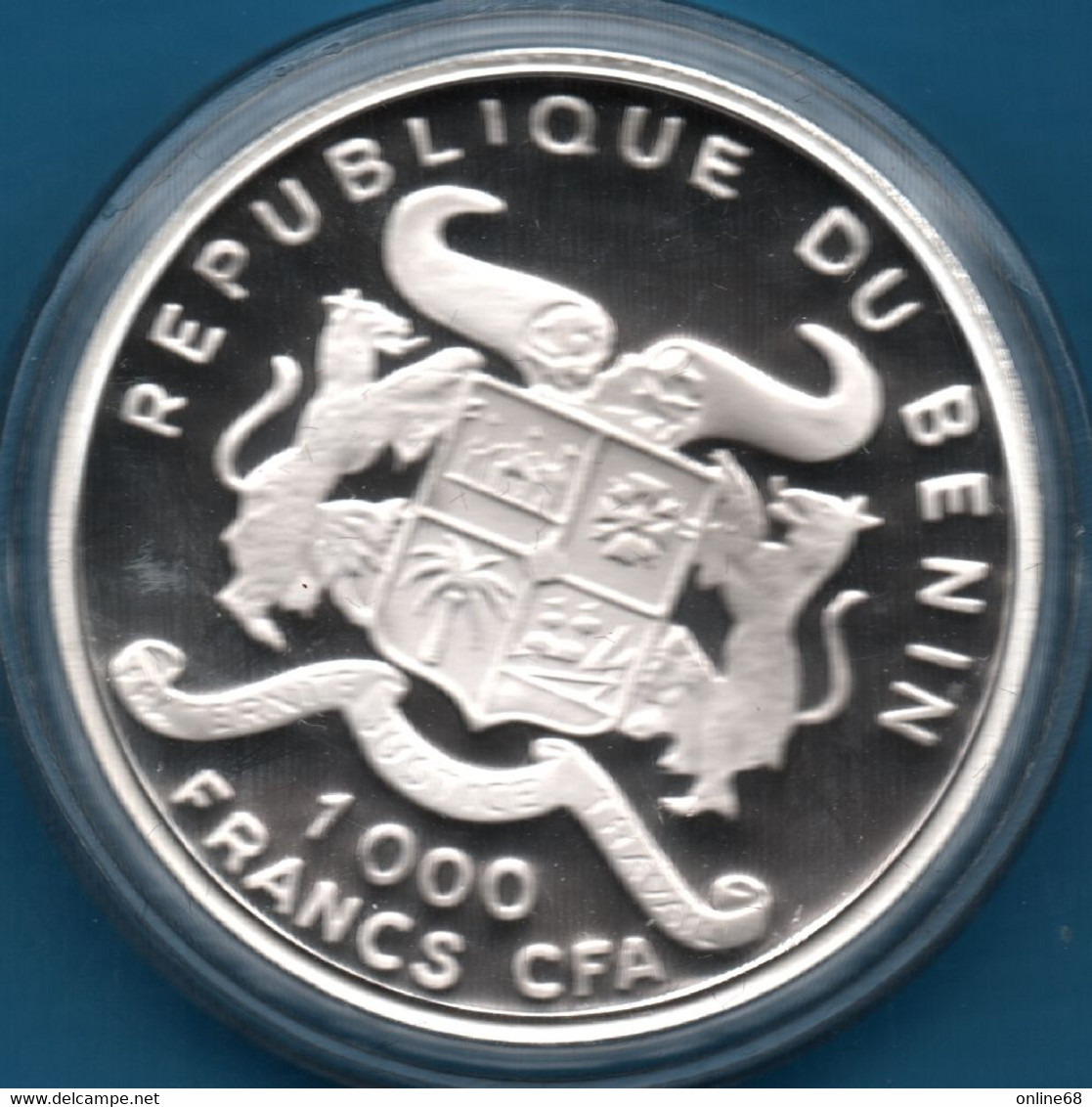 BENIN 1000 FRANCS CFA 2000 Argent 999‰ Silver  PROOF BATEAU A VAPEUR STEAMSHIP - Benín