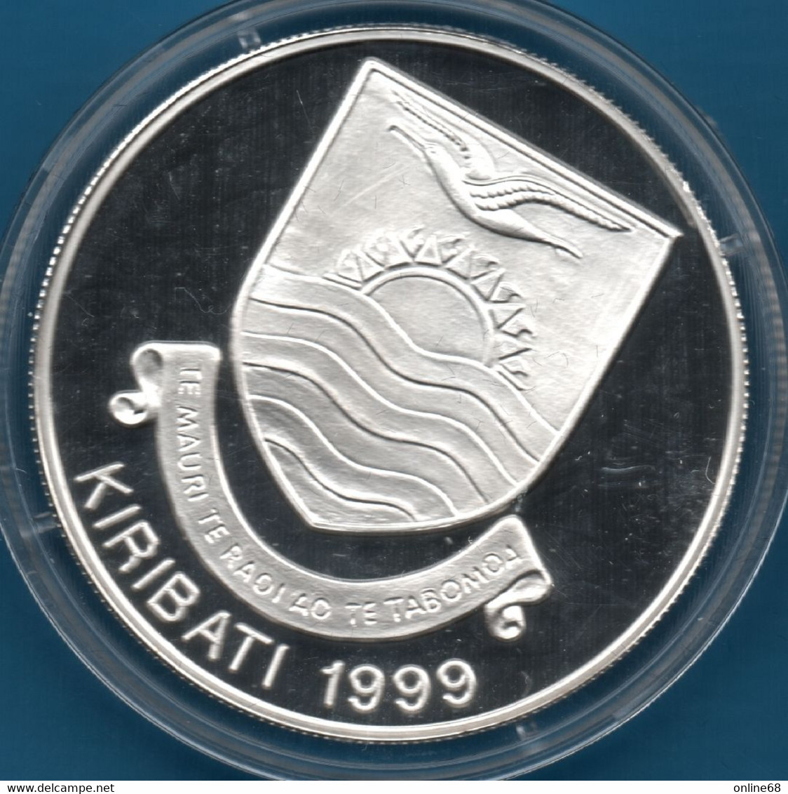 KIRIBATI 5 DOLLARS 1999 Argent 925‰ Silver  PROOF "Coquille 1824 " Marakei Islands - Kiribati