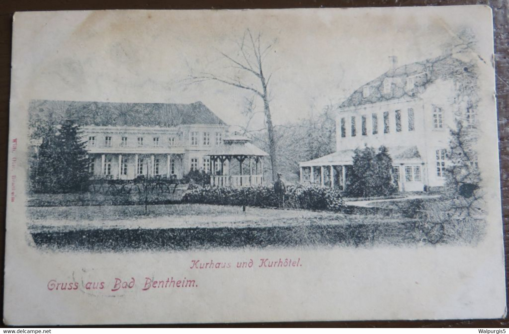 AK Gruß Aus Bad Bentheim, Kurhaus Und Kurhotel, Gelaufen 1902 - Bentheim