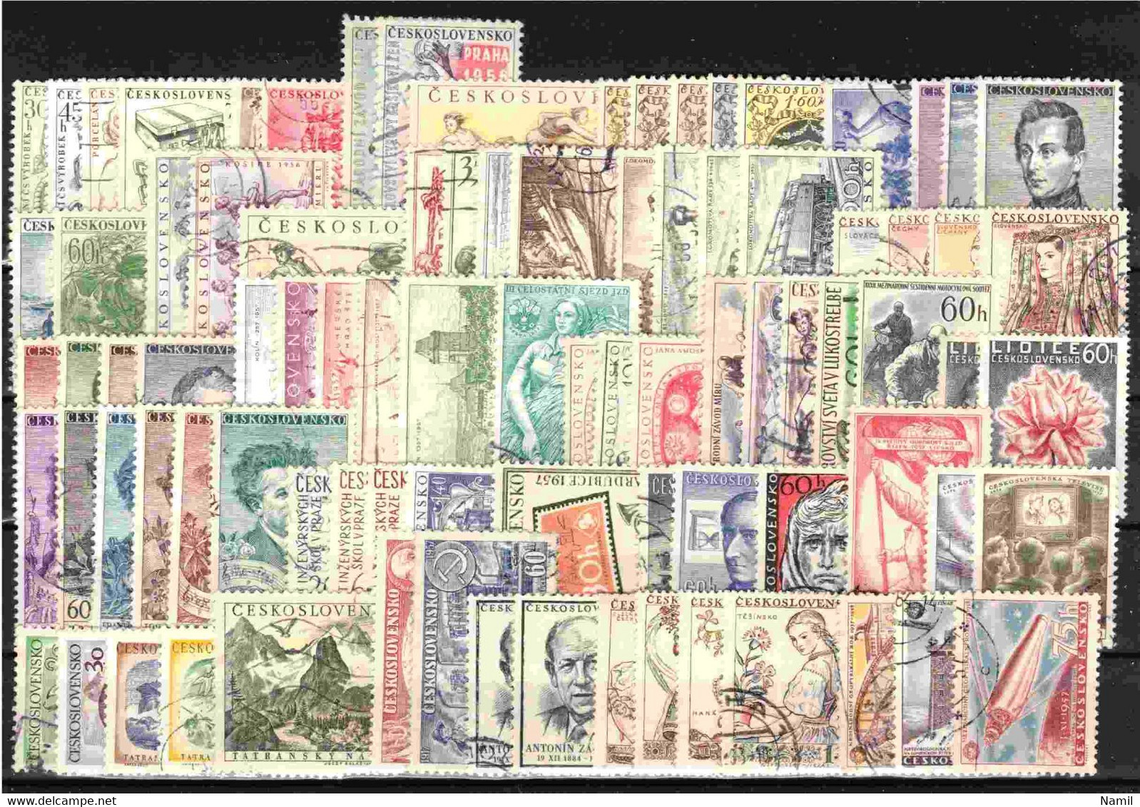 Tchécoslovaquie 1956-1958 Lot Avec Timbres Obliteré - Collections, Lots & Séries