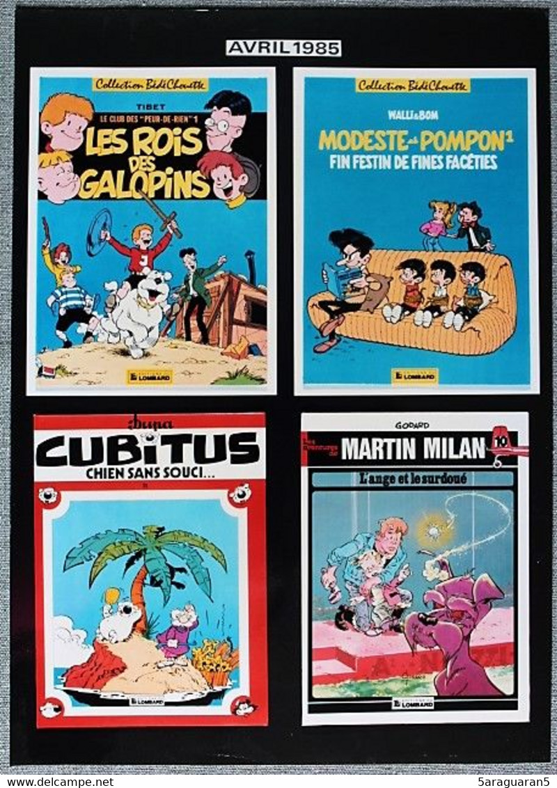 BD - Planche Publicitaire / Librairie - Collection Bédé Chouette, Cubitus, Martin Milan, Modeste Et Pompon... - Dossiers De Presse
