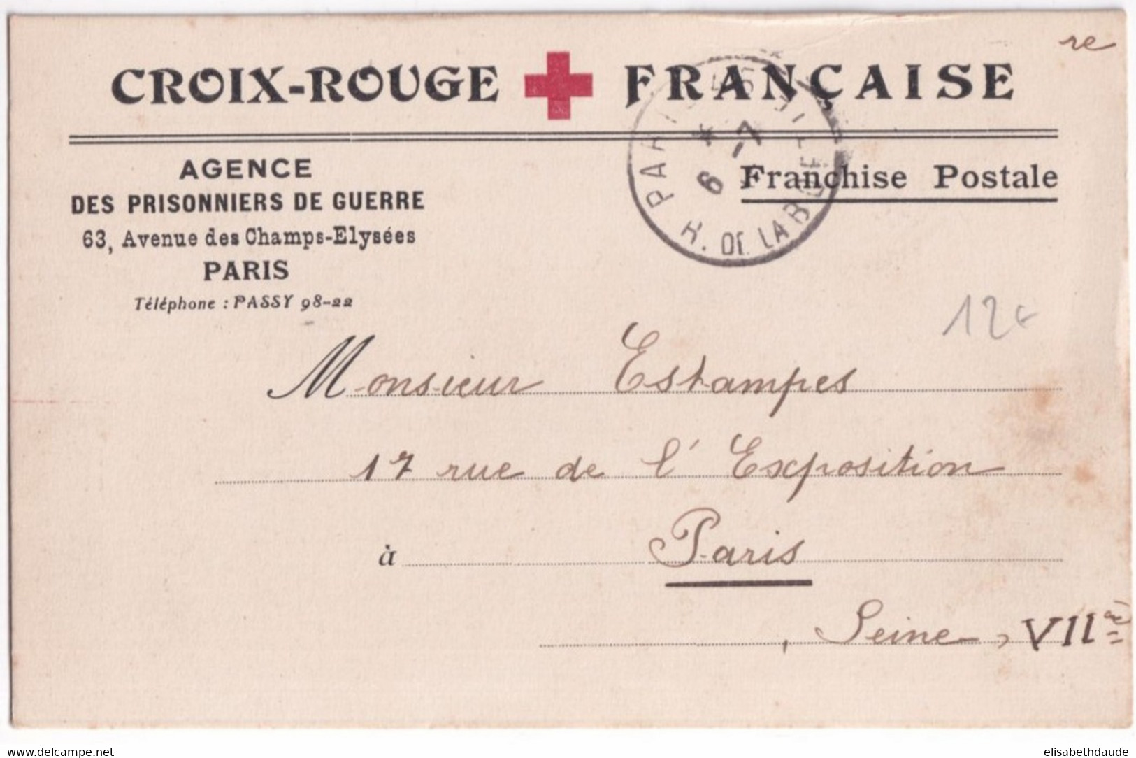 1915 - PRISONNIER De GUERRE FRANCAIS En ALLEMAGNE - CP CROIX-ROUGE CHANGEMENT De CAMP MESCHEDE => HEUBERG Bei KONSTANZ - Rode Kruis