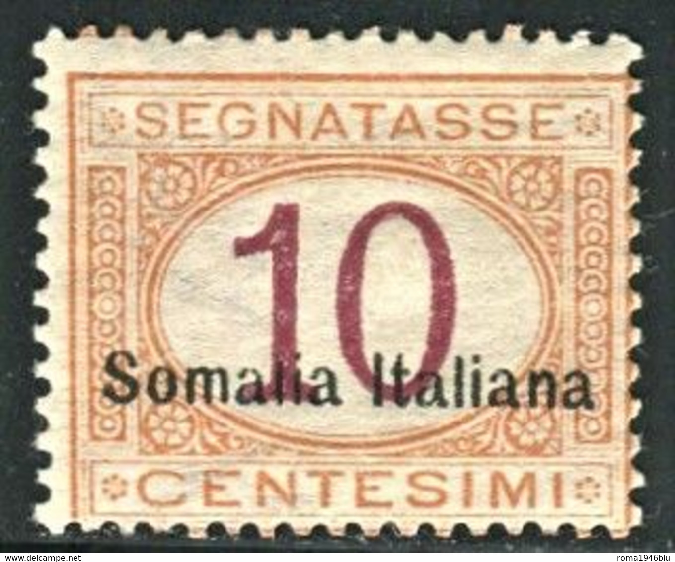 SOMALIA 1920 SEGNATASSE 10 CENT.  * GOMMA ORIGINALE - Somalie