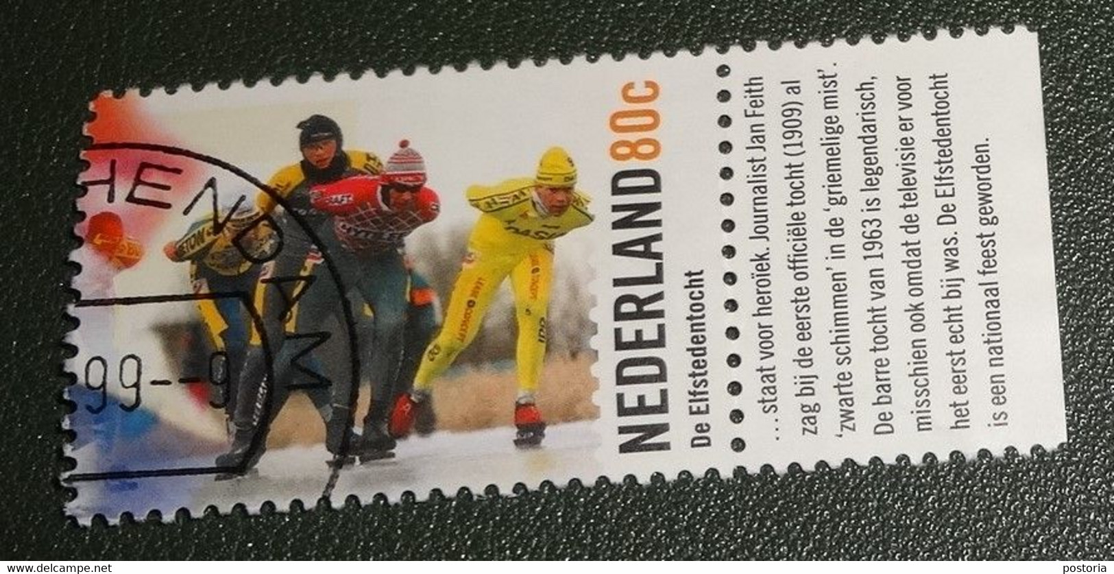 Nederland - NVPH - 1851 - 1999 - Gebruikt - Cancelled - Hoogtepunten 20e Eeuw - Elfstedentocht - Tab - Gebraucht