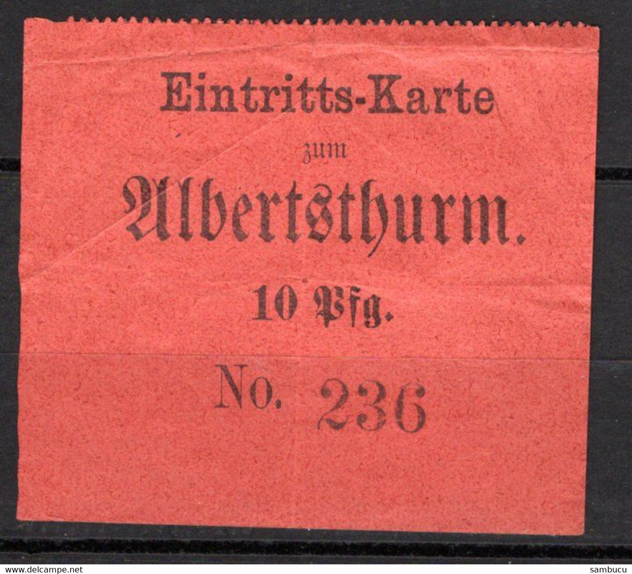 Eintrittskarte Zum Albertsthurm Am Iberg Bei Bad Grund Vor 1930 - Tickets - Entradas