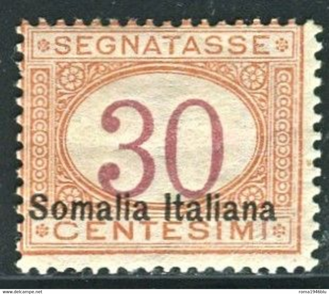 SOMALIA 1920 SEGNATASSE 30 CENT.  * GOMMA ORIGINALE - Somalië