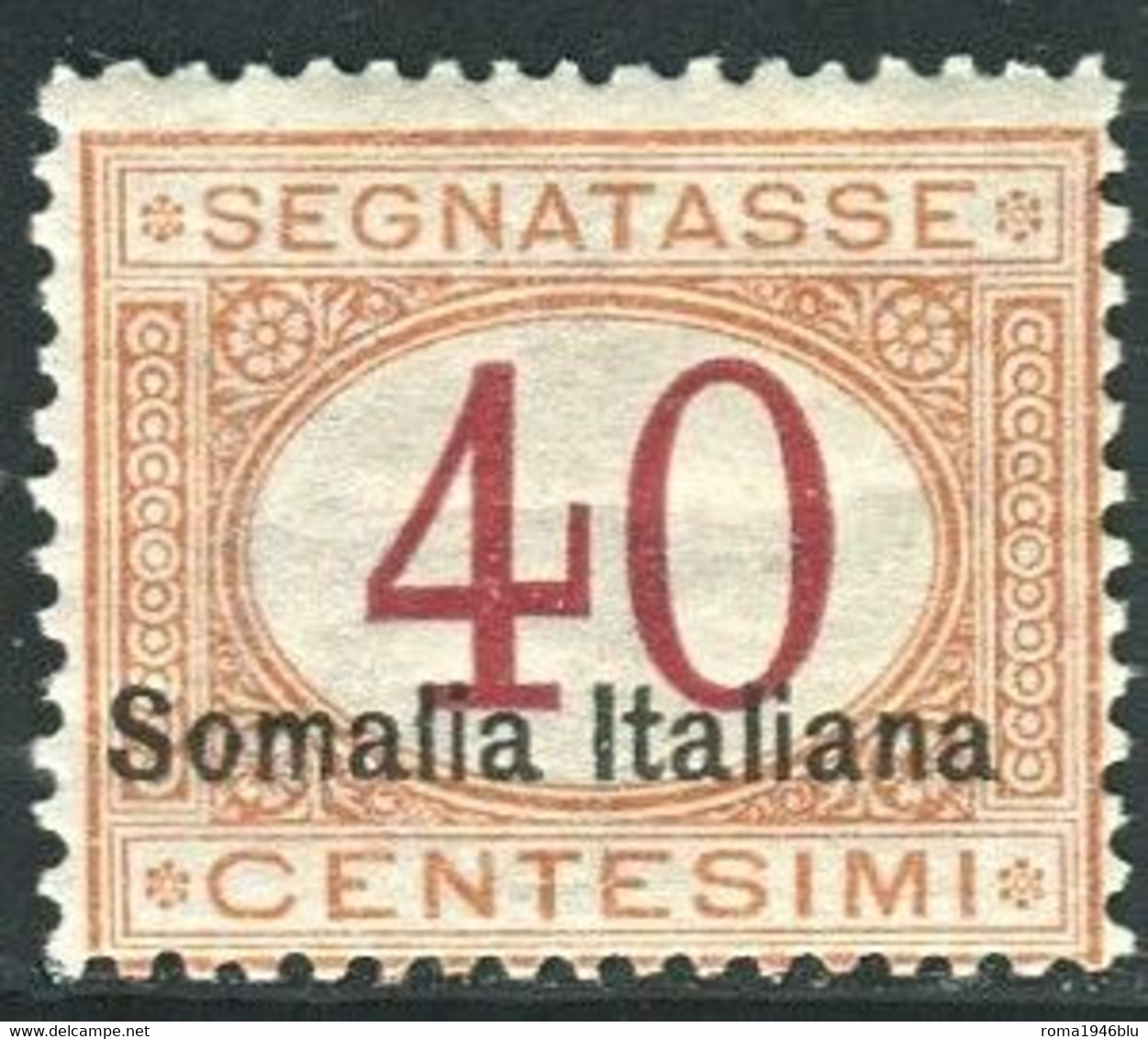 SOMALIA 1920 SEGNATASSE 40 CENT.  * GOMMA ORIGINALE - Somalie