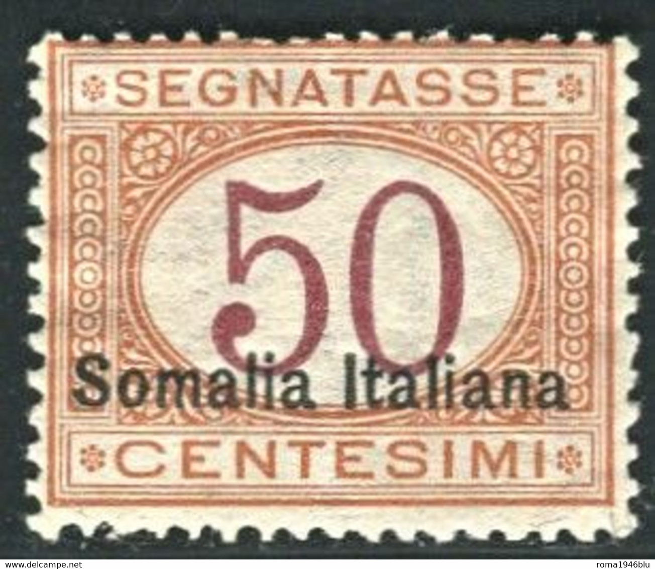 SOMALIA 1920 SEGNATASSE 50 CENT.  * GOMMA ORIGINALE - Somalie