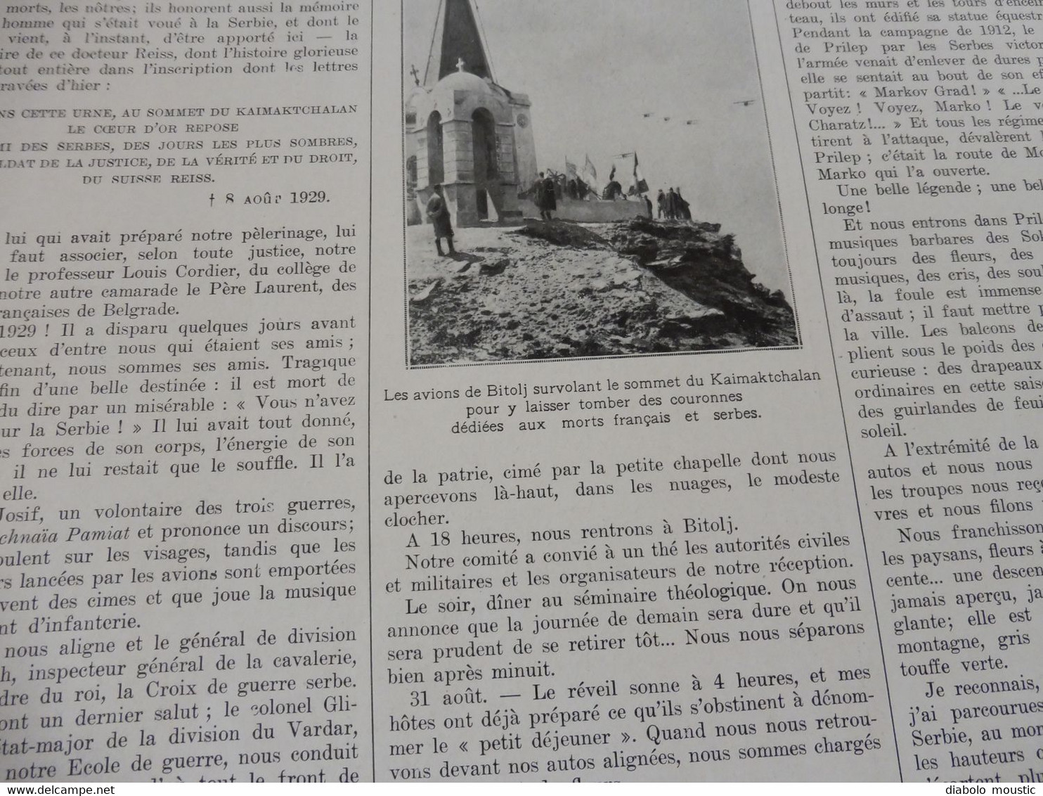 1929 :Hanoï,Han-Tchéou ;Belgique; Poilus d'Orient Yougoslavie; Salon TSF; Meiji-Temio à Tokio; Misères de St-Denis ; Etc