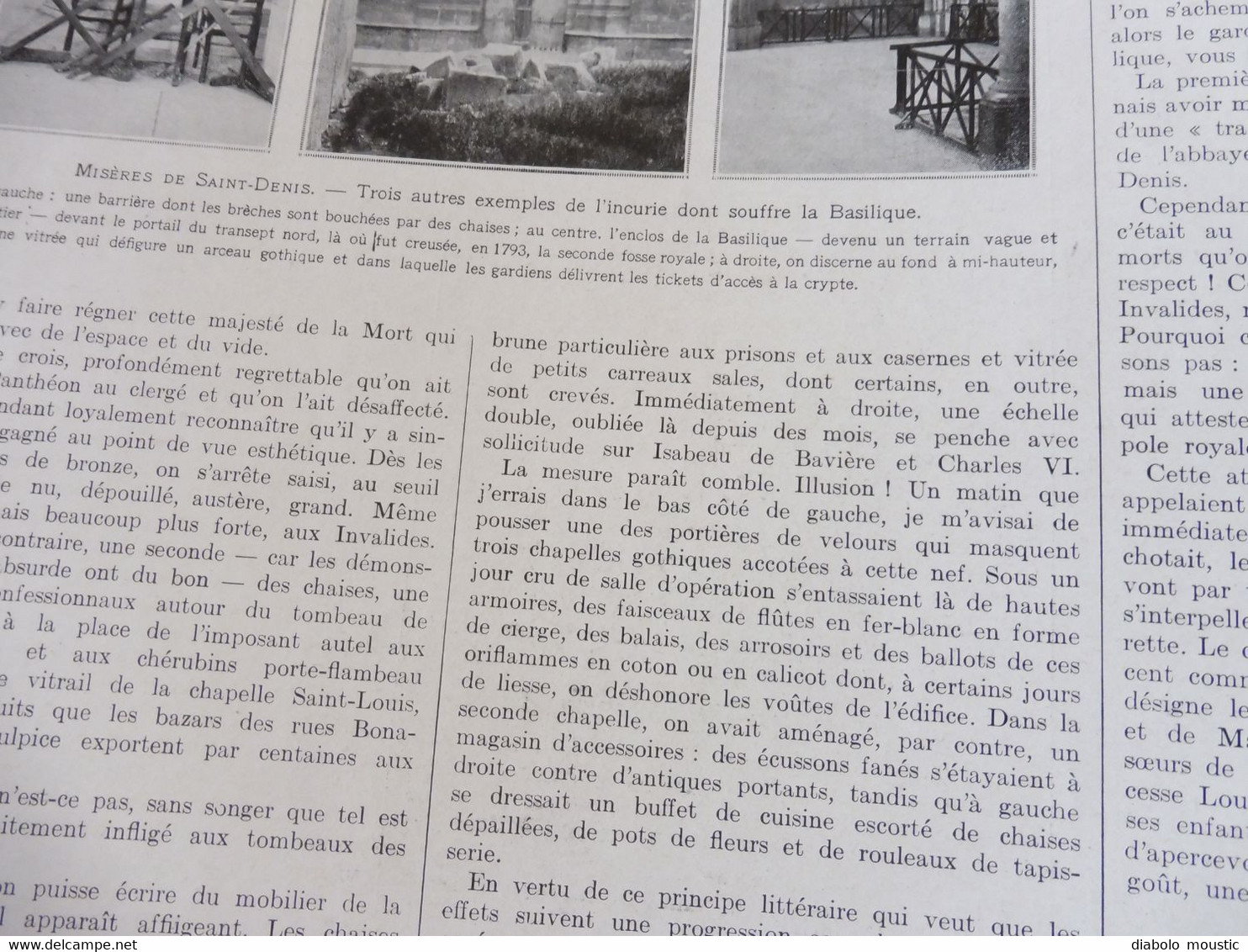 1929 :Hanoï,Han-Tchéou ;Belgique; Poilus d'Orient Yougoslavie; Salon TSF; Meiji-Temio à Tokio; Misères de St-Denis ; Etc