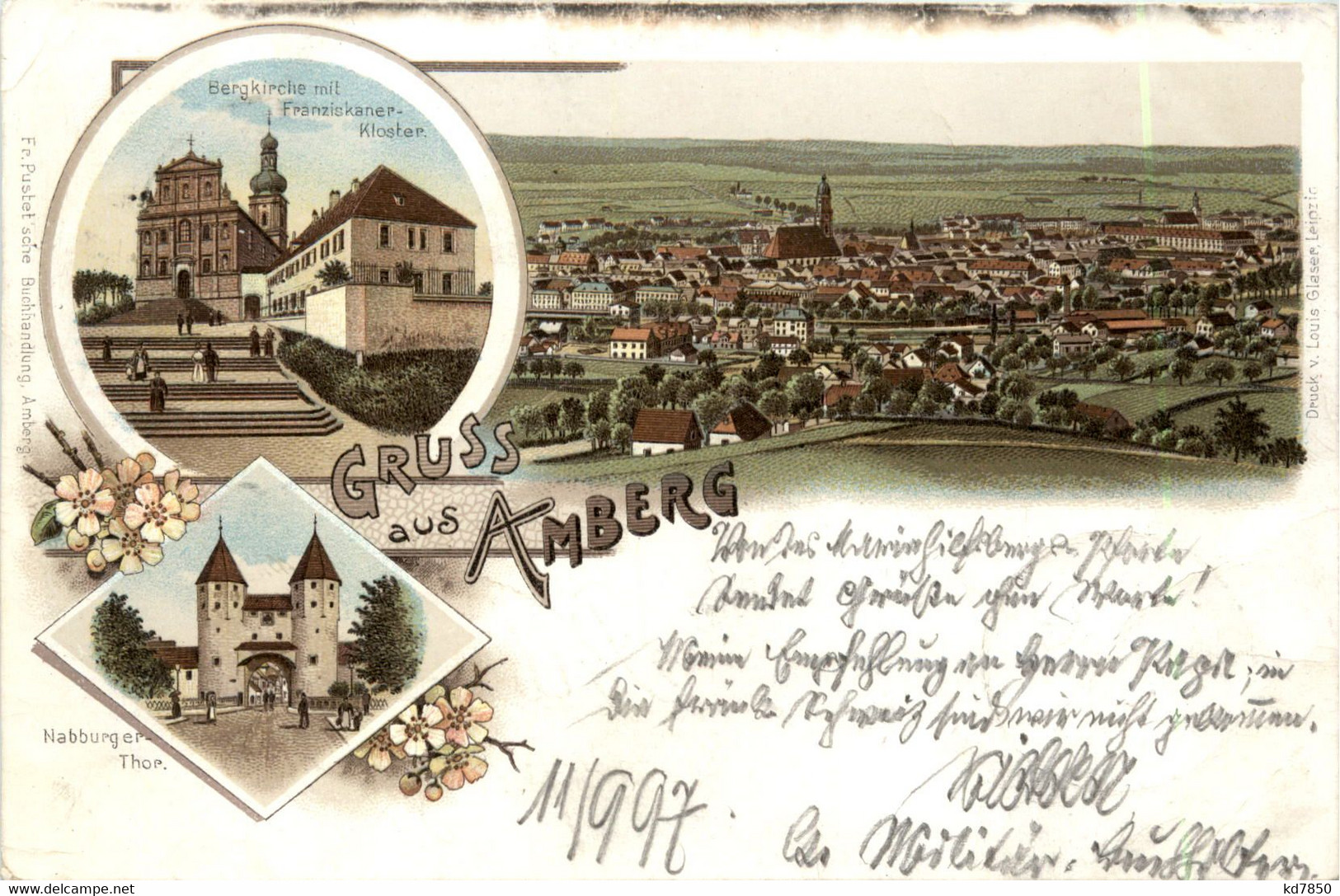 Gruss Aus Amberg - Litho - Amberg