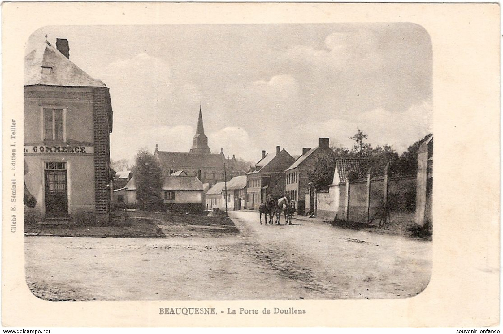 CPA Beauquesne La Porte De Doullens 80 Somme - Beauquesne