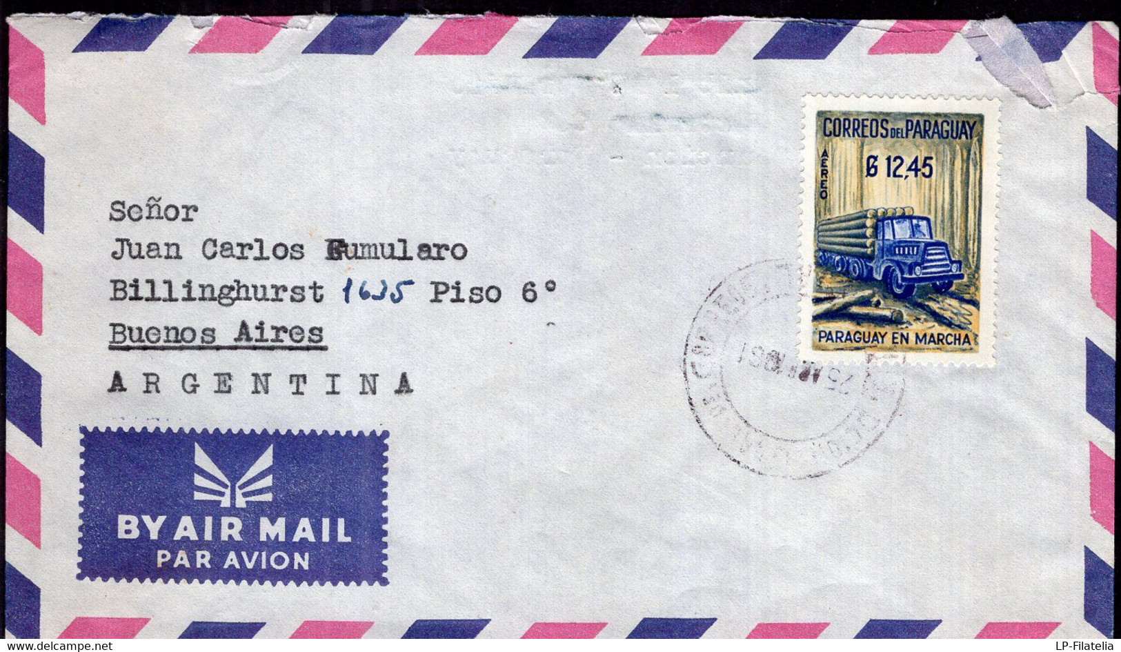 Paraguay - 1961 - Carta - Vía Aéreo - Enviada Argentina - Paraguay