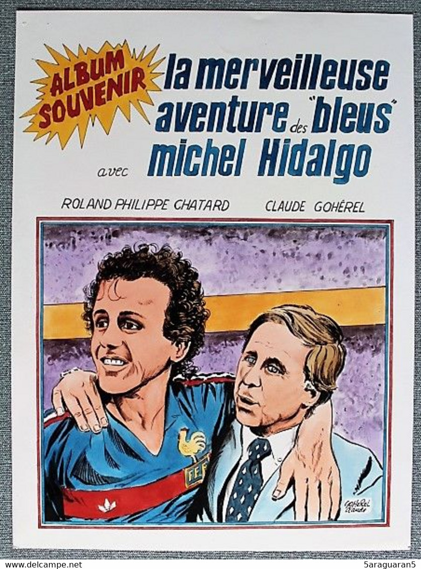 BD - Planche Publicitaire / Librairie - La Merveilleuse Aventure Des Bleus Avec Michel Hidalgo - Presseunterlagen