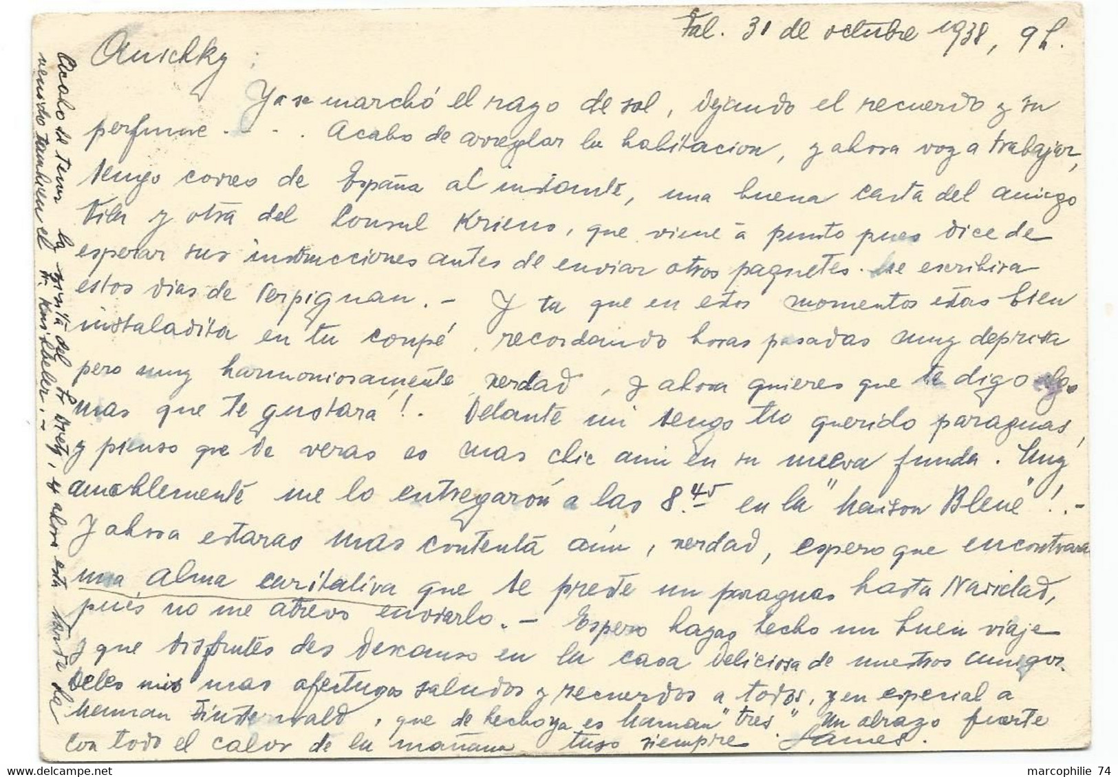 FRANCE ENTIER 90C ROUGE LE GRAND LAC CP +10C SEMEUSE VALENCIENNES 1938 POUR SUISSE - 1921-1960: Periodo Moderno