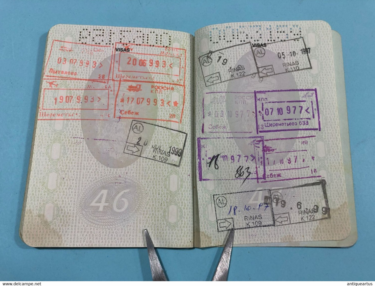 OLD ALBANIAN EXPIRED PASSPORT TRAVEL DOCUMENT 48 pages