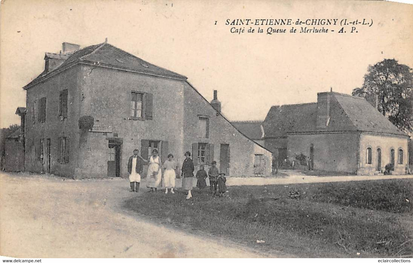 Saint-Étienne-de-Chigny     37       Café De La Queue De Merluche        (voir Scan) - Other & Unclassified