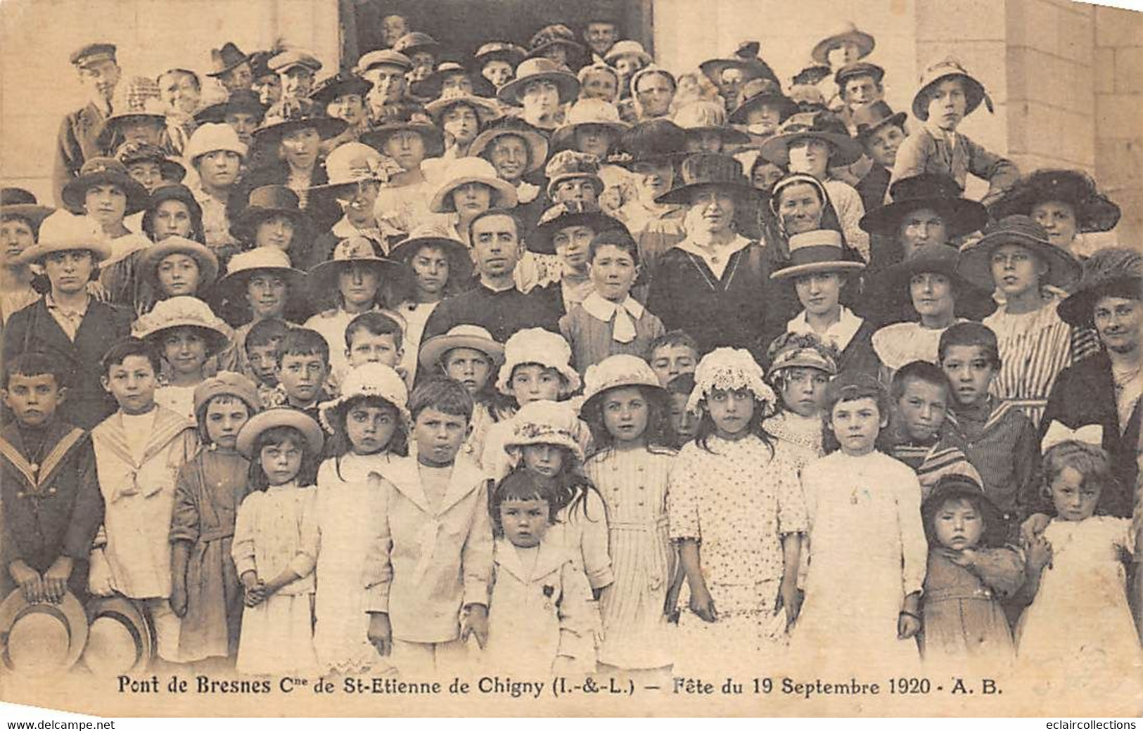 Saint-Étienne-de-Chigny     37     Fête Du Pont De Bresmes Fête Du 19 Septembre. La Foule  Femmes Et Enfants (voir Scan) - Autres & Non Classés