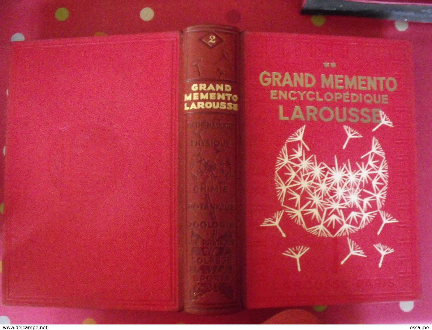 Grand Memento Larousse (en 2 Tomes). 1936. Geographie Histoire Beaux-arts Physique Chimie Zoologie Sports Botanique - Dictionnaires