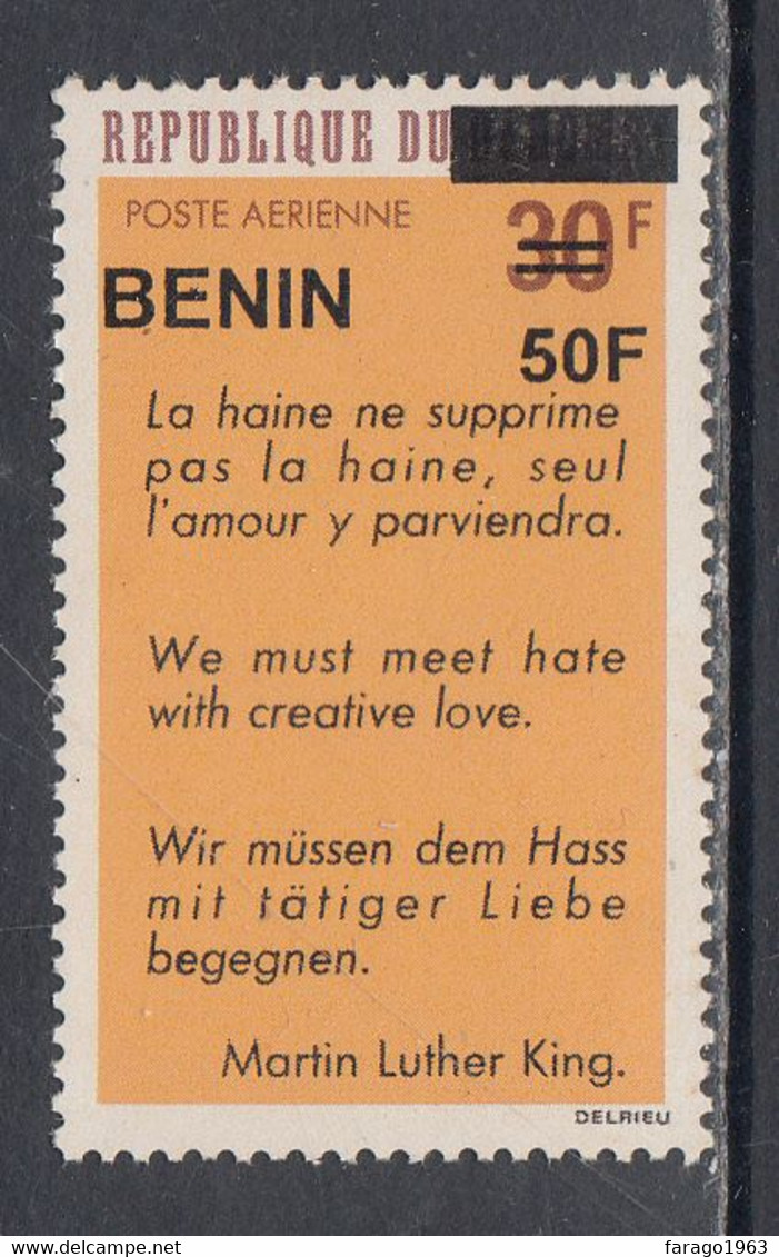 2005 Benin Martin Luther King MLK 50F Overprint Y&T Scott C561 MNH **DIFFICULT** - Martin Luther King