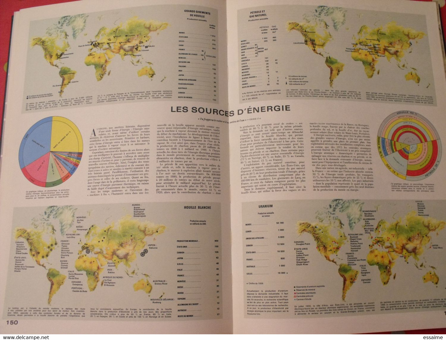 grand atlas mondial. très illustré et grand format. 1962