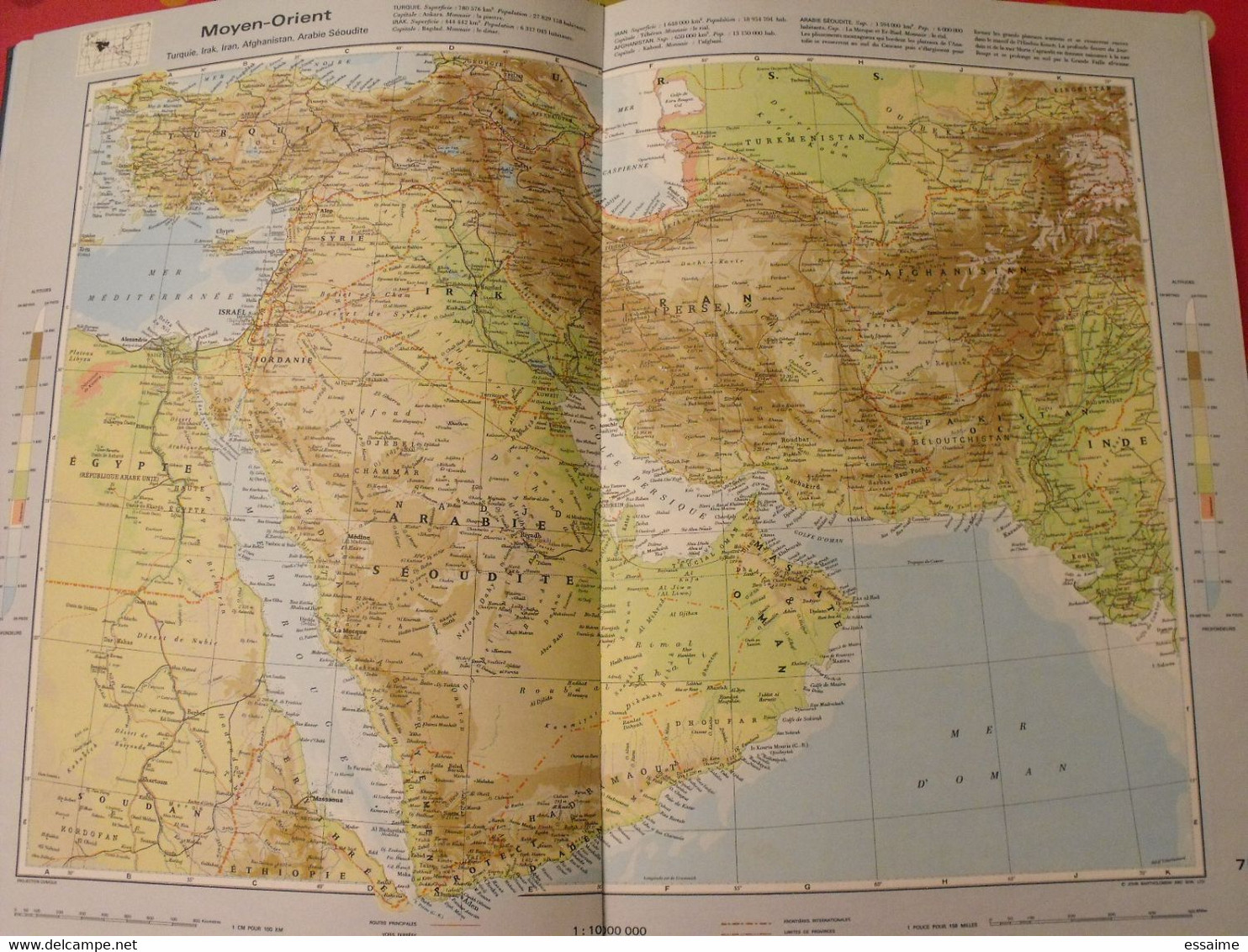 grand atlas mondial. très illustré et grand format. 1962