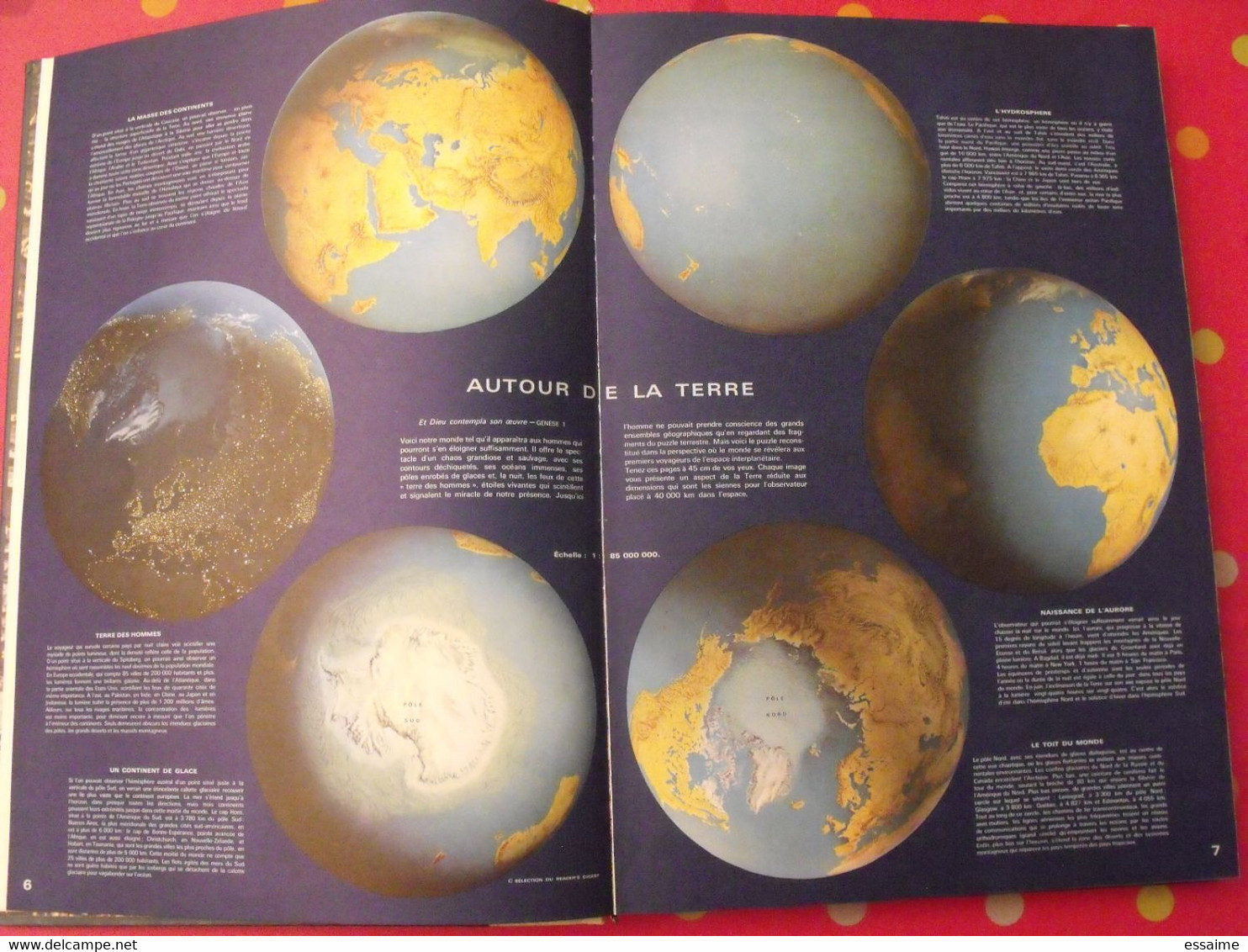 grand atlas mondial. très illustré et grand format. 1962